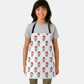 顔カスタムフォトサンタハットクリスマスギフト エプロン (インサイチュ)