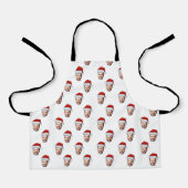 顔カスタムフォトサンタハットクリスマスギフト エプロン (正面)