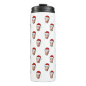 顔カスタムフォトサンタハットクリスマスギフト タンブラー (正面)