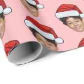 顔カスタムフォトサンタ顔 ラッピングペーパー (ロールコーナー)