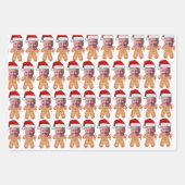 顔カスタムフォトジンガーブレッおもしろいドジョーバイデン氏クリスマス ラッピングペーパーシート (正面)