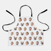顔カスタムフォト家族ギフト、4枚の写真顔 エプロン (正面)
