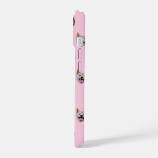 顔カスタムフォト家族ギフト、4枚の写真顔 iPhone 15ケース (左側面)