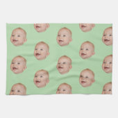 顔カスタムベーキングギフトパーソナライズされたおばあちゃんの キッチンタオル (横)