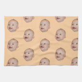 顔カスタムベーキングギフトパーソナライズされたおばあちゃんの キッチンタオル (横)
