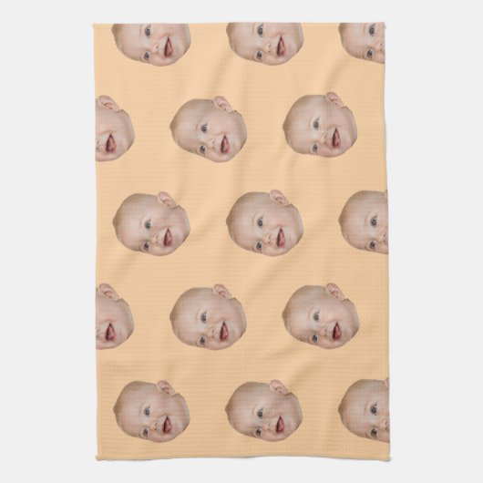 顔カスタムベーキングギフトパーソナライズされたおばあちゃんの キッチンタオル (縦)