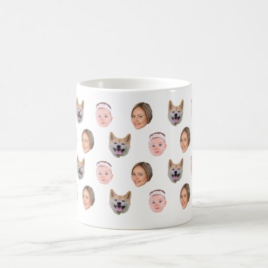顔カスタムマグ、カスタム写真マグ、家族のギフト コーヒーマグカップ (中央)
