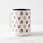 顔カスタムマグ、カスタム写真マグ、家族のギフト ツートーンマグカップ (正面左)