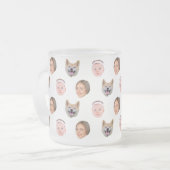 顔カスタムマグ、カスタム写真マグ、家族のギフト フロストグラスマグカップ (正面左)