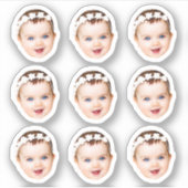 顔カスタム党が第5誕生日装飾を引き立てる シール (正面)