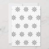 顔カスタム写真かわいい雪だるまメリークリスマス 招待状 (裏面)