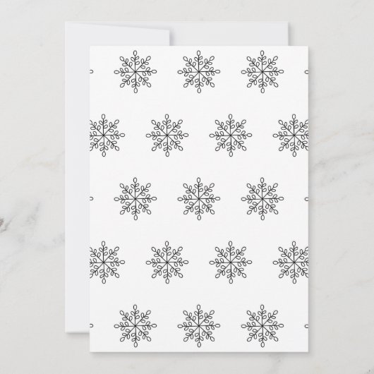 顔カスタム写真かわいい雪だるまメリークリスマス 招待状 (裏面)