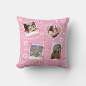 顔カスタム写真と猫の名前が登場する猫まくら クッション (正面)