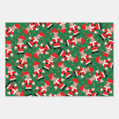 顔カスタム写真クリスマス品種パック3かわいい ラッピングペーパーシート (正面2)