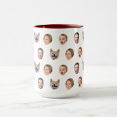 顔カスタム写真ファミリーマグカップ、4写真マグカップ マグカップ (中央)