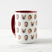 顔カスタム写真ファミリーマグカップ、4写真マグカップ マグカップ (正面左)