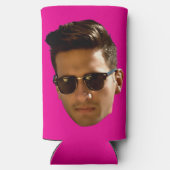 顔カスタム切り出しバチェロレッテ誕生日 スリム缶クーラー (裏面)