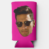 顔カスタム切り出しバチェロレッテ誕生日 スリム缶クーラー (正面)