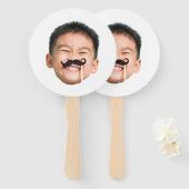 顔カスタム切り出しバチェロレッテ誕生日 ハンドファン (正面&裏面)