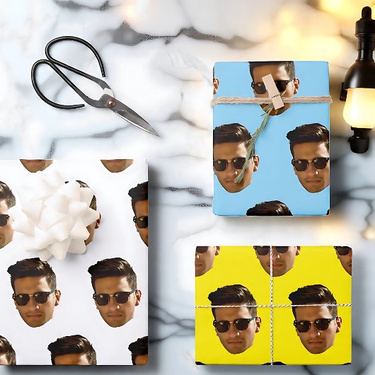 顔カスタム切り出しバチェロレッテ誕生日 ラッピングペーパーシート