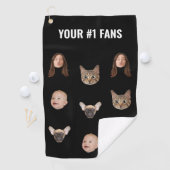 顔カスタム皮肉パーソナライズされたガールフレンド妻 ゴルフタオル (インサイチュ)