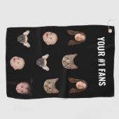 顔カスタム皮肉パーソナライズされたガールフレンド妻 ゴルフタオル (横)