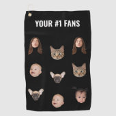 顔カスタム皮肉パーソナライズされたガールフレンド妻 ゴルフタオル (正面)