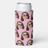 顔カスタム誕生日ウィーズバチュラーパーティ スリム缶クーラー (Seltzer正面)