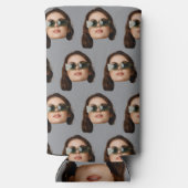 顔カスタム誕生日ウィーズバチュラーパーティ スリム缶クーラー (裏面)