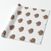 顔カスタム誕生日パーティーカスタムベビーフォトギフト ラッピングペーパー (アンロールド)