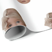 顔カスタム誕生日パーティーカスタムベビーフォトギフト ラッピングペーパー (ロールコーナー)