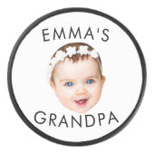 顔カスタム誕生日母おばあちゃん祖母 アイスホッケーパック (正面)