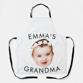 顔カスタム誕生日母おばあちゃん祖母 エプロン (正面)