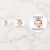 顔カスタム誕生日母おばあちゃん祖母 コンフェッティ (裏面)