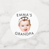 顔カスタム誕生日母おばあちゃん祖母 コンフェッティ (スモール正面)