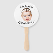 顔カスタム誕生日母おばあちゃん祖母 ハンドファン (正面)