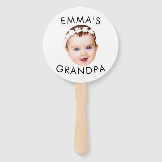 顔カスタム誕生日母おばあちゃん祖母 ハンドファン (正面)