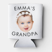 顔カスタム誕生日母おばあちゃん祖母 缶クーラー (正面)