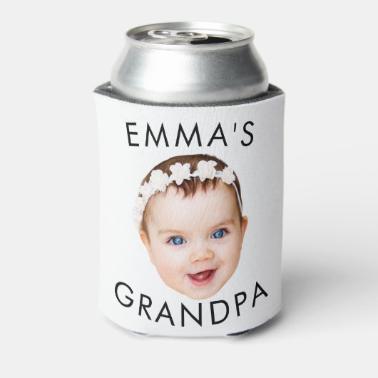 顔カスタム誕生日母おばあちゃん祖母 缶クーラー (缶裏面)