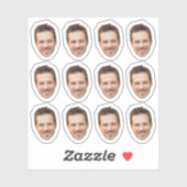 顔カスタム30 40thバースデーパーティーは独身者を好意 シール (シート)