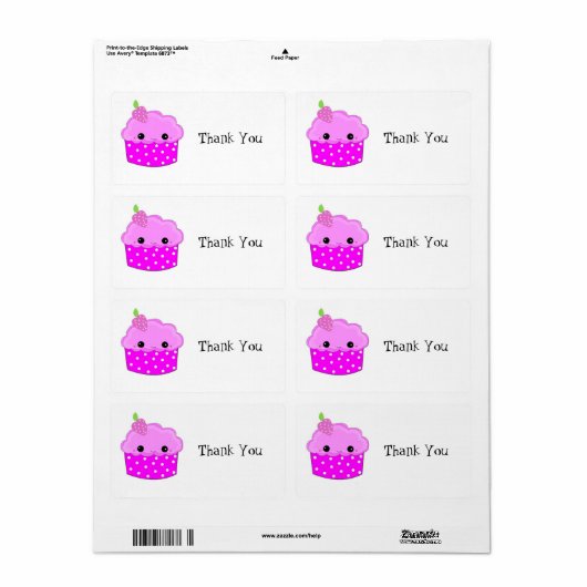 顔カップケーキ ラベル (フルシート)