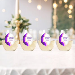 顔カラフルズ女子デー国際的3月8日 ステムなしワイングラス