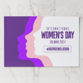 顔カラフルズ女子デー国際的3月8日 ペーパーパッド (正面)