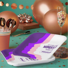 顔カラフルズ女子デー国際的3月8日 ペーパープレート