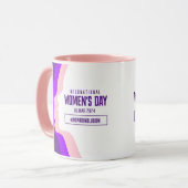 顔カラフルズ女子デー国際的3月8日 マグカップ (正面左)