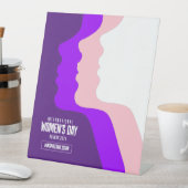 顔カラフルズ女子デー国際的3月8日 台座サイン (インサイチュ)