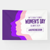 顔カラフルズ女子デー国際的3月8日 横断幕 (横)