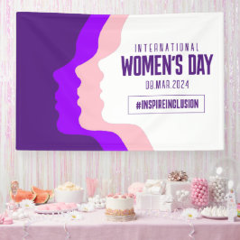 顔カラフルズ女子デー国際的3月8日 横断幕