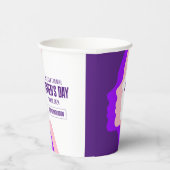 顔カラフルズ女子デー国際的3月8日 紙コップ (右)