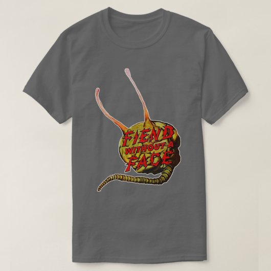 顔カルトの恐怖クラシックのない悪魔 Tシャツ (デザイン正面)
